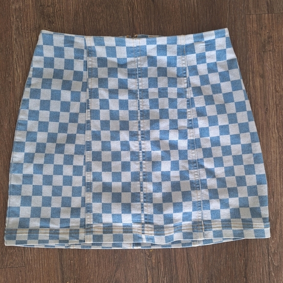 No Boundaries Seamed A- Line Mini Denim Skirt Size S - Picture 5 of 7